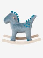 Dinossauro baloiço Azul escuro liso com motivo 