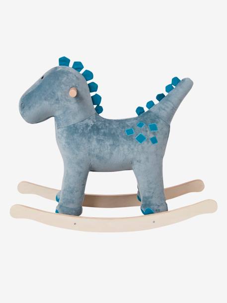 Dinossauro baloiço Azul escuro liso com motivo 