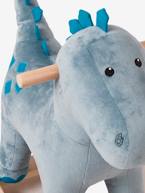 Dinossauro baloiço Azul escuro liso com motivo 