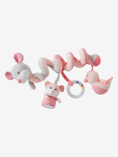 Espiral de atividades, ratinho Mimi Rosa claro bicolor/multicolor 