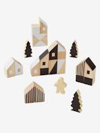 Cubos de construção em madeira, Ville Branco vivo bicolor/multicolor 