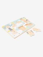 Puzzle com pinos, Safari Bege vivo liso com motivo 