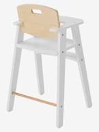 Cadeira alta em madeira FSC®, para boneca branco 