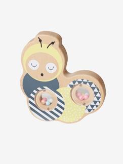 Brinquedos-Roca em forma de lagarta, em madeira