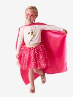 Disfarce de Super Heroína Rosa vivo liso com motivo 