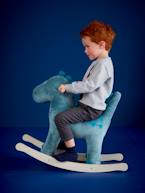 Dinossauro baloiço Azul escuro liso com motivo 