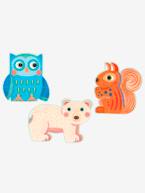 Puzzle Primo evolutivo, Na Floresta, da DJECO BEGE MEDIO LISO COM MOTIVO 