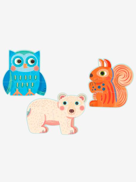 Puzzle Primo evolutivo, Na Floresta, da DJECO BEGE MEDIO LISO COM MOTIVO 