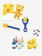 Pintura com esponja «As aventuras dos bonecos», da DJECO LARANJA MEDIO LISO COM MOTIVO 