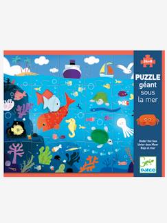 Puzzle gigante Fundo no Mar, com 24 peças, da DJECO