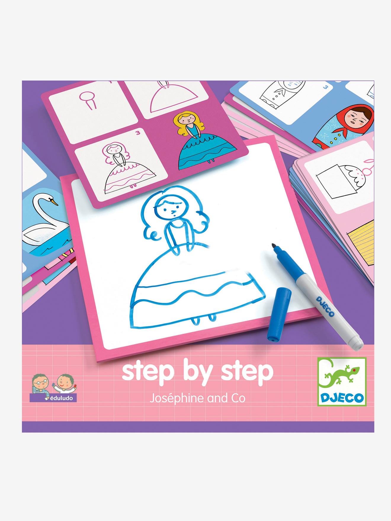 Step by step Josefina, da  bege medio liso com motivo