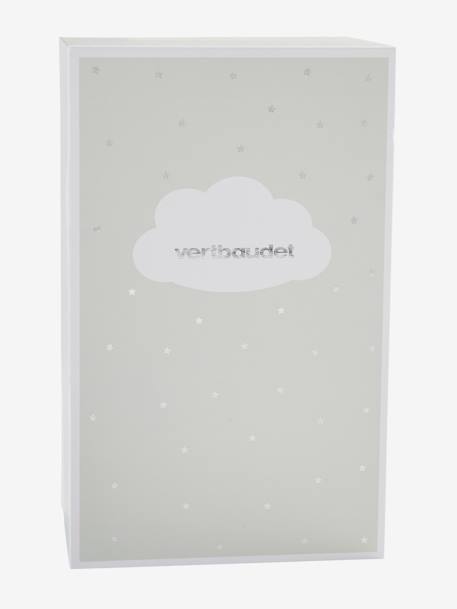 Peluche Coelhinho personalizável e a sua caixa para oferta Branco+Cinzento+Rosa 