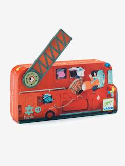 Brinquedos-Jogos educativos- Puzzles-Puzzle O camião dos bombeiros, com 16 peças, da DJECO