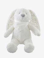 Peluche Coelhinho personalizável e a sua caixa para oferta Branco+Cinzento+Rosa 