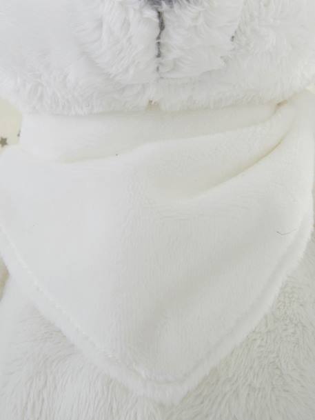 Peluche Coelhinho personalizável e a sua caixa para oferta Branco+Cinzento+Rosa 