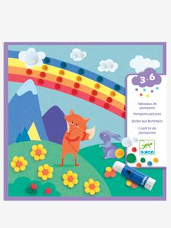 Brinquedos-Brinquedos criativos-Colagens de pompons «Bolas fofas», da DJECO