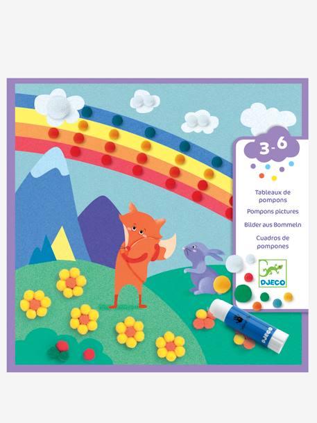 Colagens de pompons «Bolas fofas», da DJECO VERMELHO ESCURO LISO COM MOTIV 