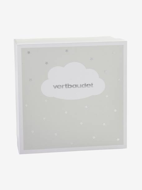 Peluche doudou Coelhinho personalizável e caixa oferta Cinzento+Rosa 