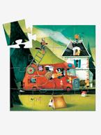 Puzzle O camião dos bombeiros, com 16 peças, da DJECO BEGE MEDIO LISO COM MOTIVO 