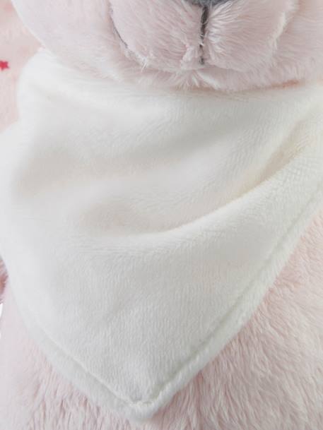 Peluche Coelhinho personalizável e a sua caixa para oferta Branco+Cinzento+Rosa 