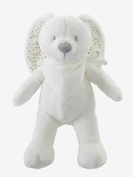 Peluche Coelhinho personalizável e a sua caixa para oferta Branco+Cinzento+Rosa 