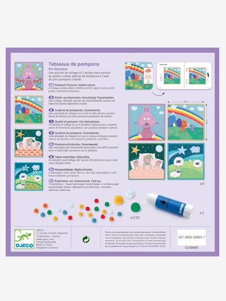 Colagens de pompons «Bolas fofas», da DJECO VERMELHO ESCURO LISO COM MOTIV 