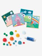 Colagens de pompons «Bolas fofas», da DJECO VERMELHO ESCURO LISO COM MOTIV 