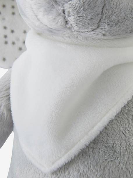 Peluche Coelhinho personalizável e a sua caixa para oferta Branco+Cinzento+Rosa 