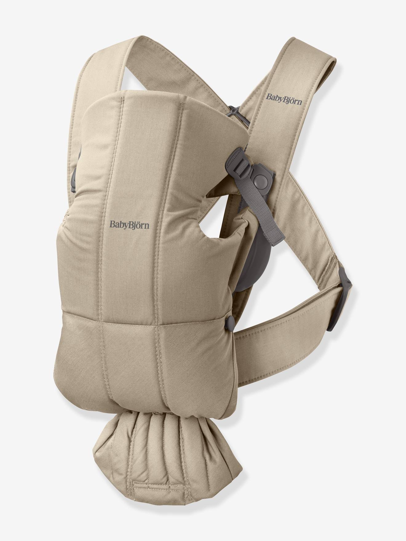 Porta-bebé Mini tecido BabyBjörn  bege