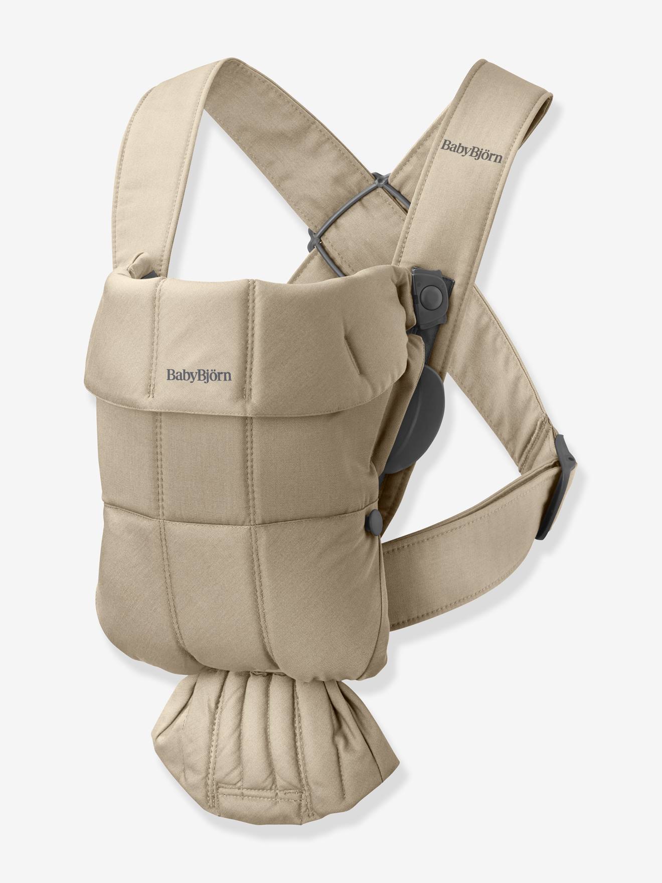 Porta-bebé Mini tecido BabyBjörn  bege