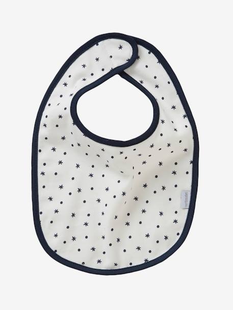 Lote de 7 babetes, para recém-nascido Cru e cinzento+Multicolor+Vermelho escuro liso 