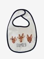 Lote de 7 babetes, para recém-nascido Cru e cinzento+Multicolor+Vermelho escuro liso 