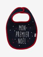 Lote de 7 babetes, para recém-nascido Cru e cinzento+Multicolor+Vermelho escuro liso 