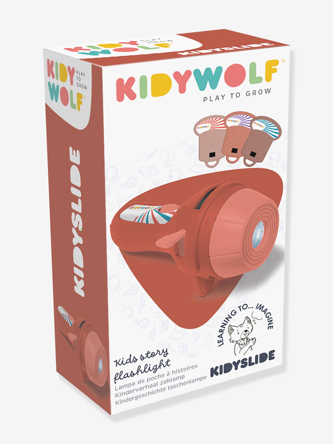 Lanterna com projetor de histórias Kidyslide - KIDYWOLF terracota