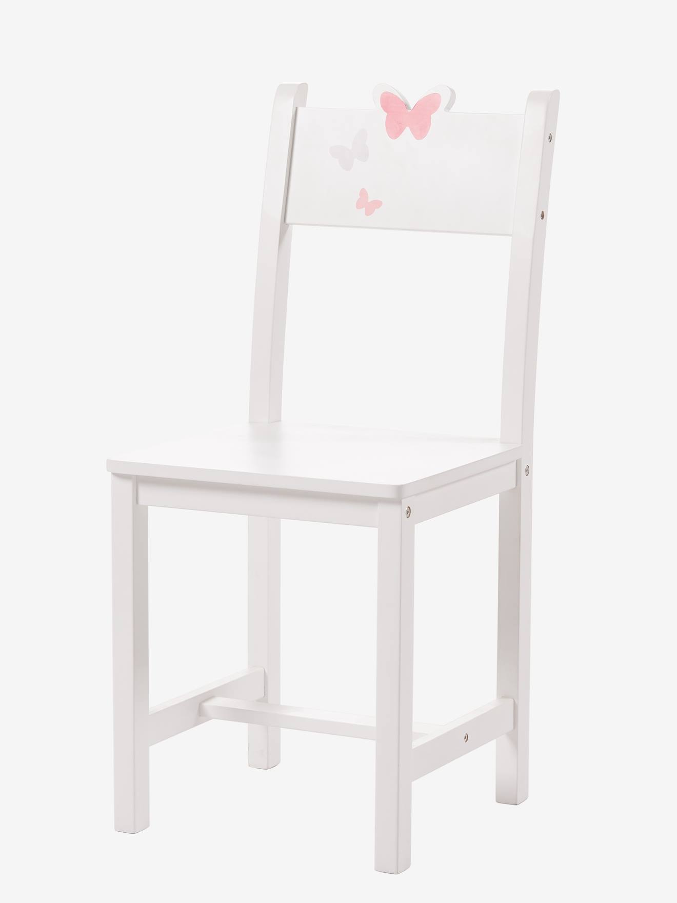 Cadeira especial primária, assento alt. 45 cm, linha Voo de borboletas branco claro liso com motivo