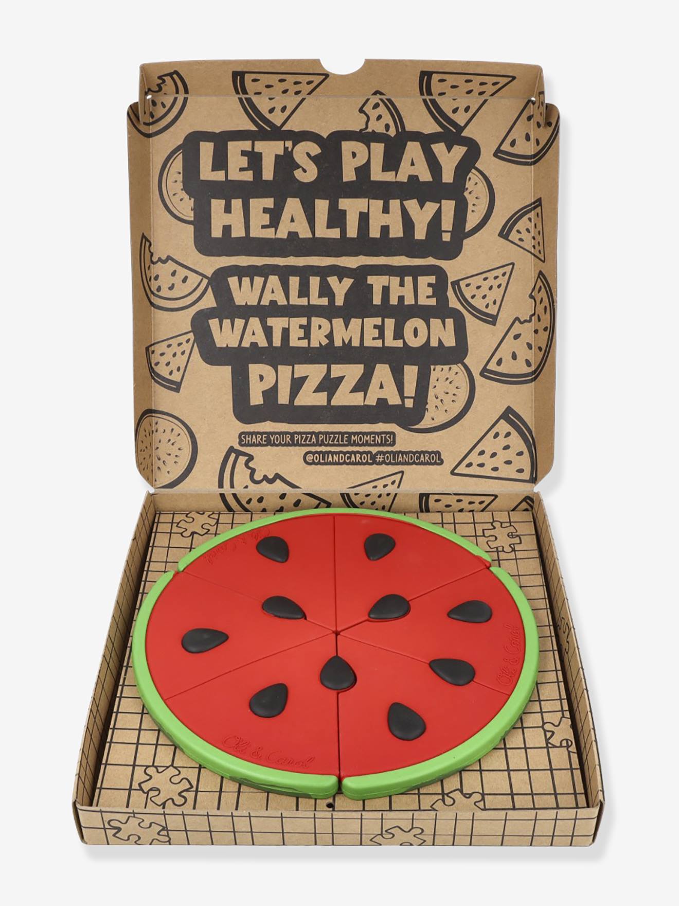 Pizza puzzle melancia Oli & Carol multicolor