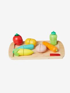 Brinquedos- Jogos de imitação- Cozinhas de brincar-Conjunto de legumes para cortar, em madeira FSC®