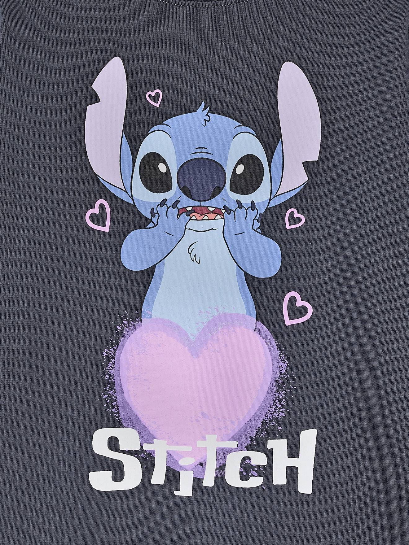 Vestido sweat Disney® Lilo e Stitch em moletão, para menina  antracite
