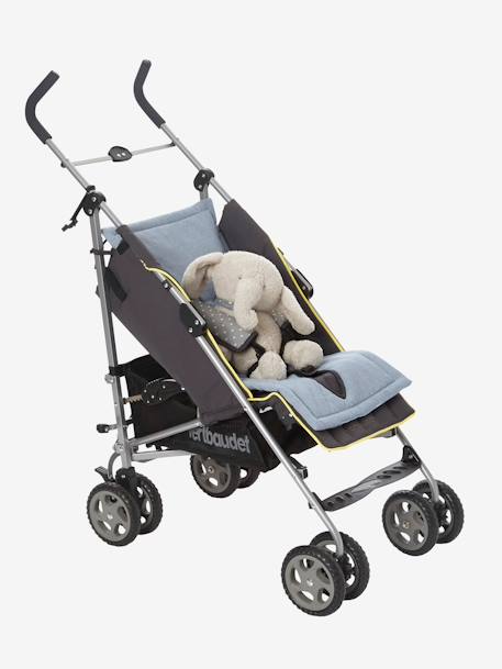 Proteção reversível para carrinho de bebé, da VERTBAUDET Azul claro/estrelas+Azul mesclado/estrelas+Cinza claro estampado+Riscas cinza/branco 