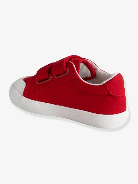 Sapatilhas com barras autoaderentes, em tecido, para menino AZUL MEDIO BICOLOR/MULTICOLOR+BRANCO CLARO LISO+VERMELHO MEDIO LISO COM MOTIVO 