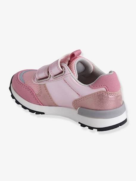 Sapatilhas com barras autoaderentes estilo running, para bebé menina AZUL CLARO LISO COM MOTIVO+ROSA CLARO LISO COM MOTIVO 