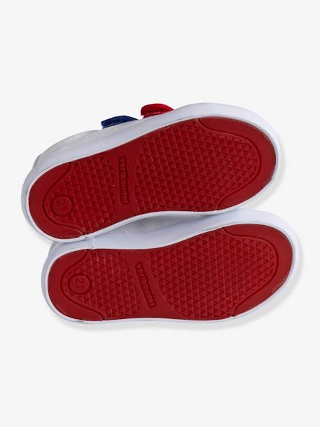 Sapatilhas com barras autoaderentes, em tecido, para menino AZUL MEDIO BICOLOR/MULTICOLOR+BRANCO CLARO LISO+VERMELHO MEDIO LISO COM MOTIVO 