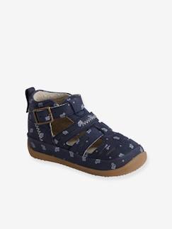 Calçado-Sandálias em pele para bebé menino, especial primeiros passos