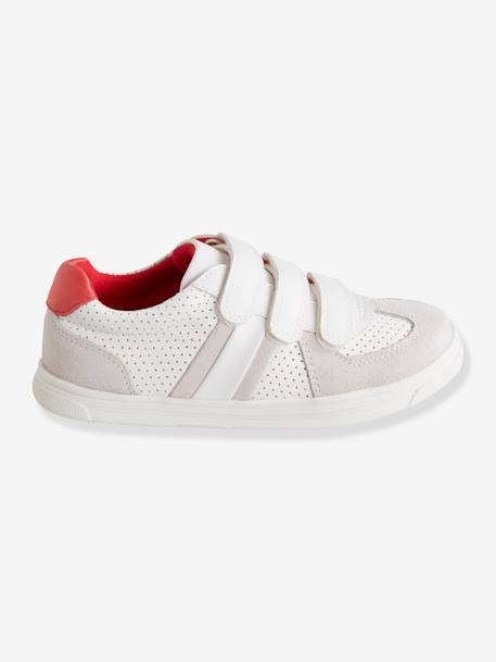 Sapatilhas com barras autoaderentes, para menino AZUL ESCURO LISO COM MOTIVO+BRANCO ESCURO LISO COM MOTIVO 