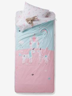 Têxtil-lar e Decoração-Roupa de cama criança-Capas de edredon-Conjunto pronto-a-dormir com edredon, tema Unicórnios mágicos