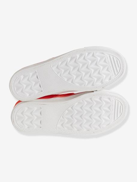 Ténis slip-on, para menina BRANCO CLARO ESTAMPADO+VERMELHO VIVO LISO 