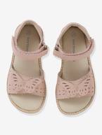 Sandálias em pele, para menina, coleção autonomia AZUL CLARO LISO+ROSA MEDIO LISO 