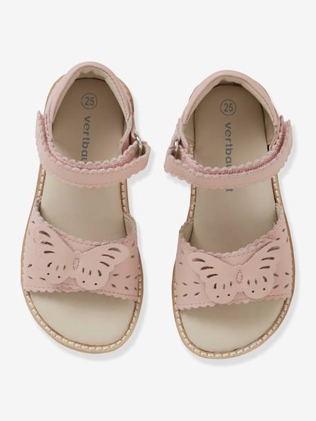 Sandálias em pele, para menina, coleção autonomia AZUL CLARO LISO+ROSA MEDIO LISO 