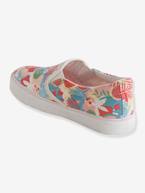 Ténis slip-on, para menina BRANCO CLARO ESTAMPADO+VERMELHO VIVO LISO 