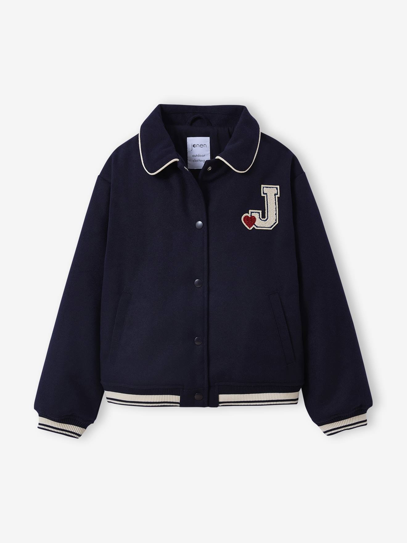 Casaco estilo teddy para menina JONEN.  marinho